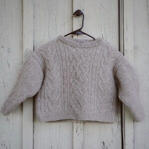 Cozy Gray Cable Knit Sweater